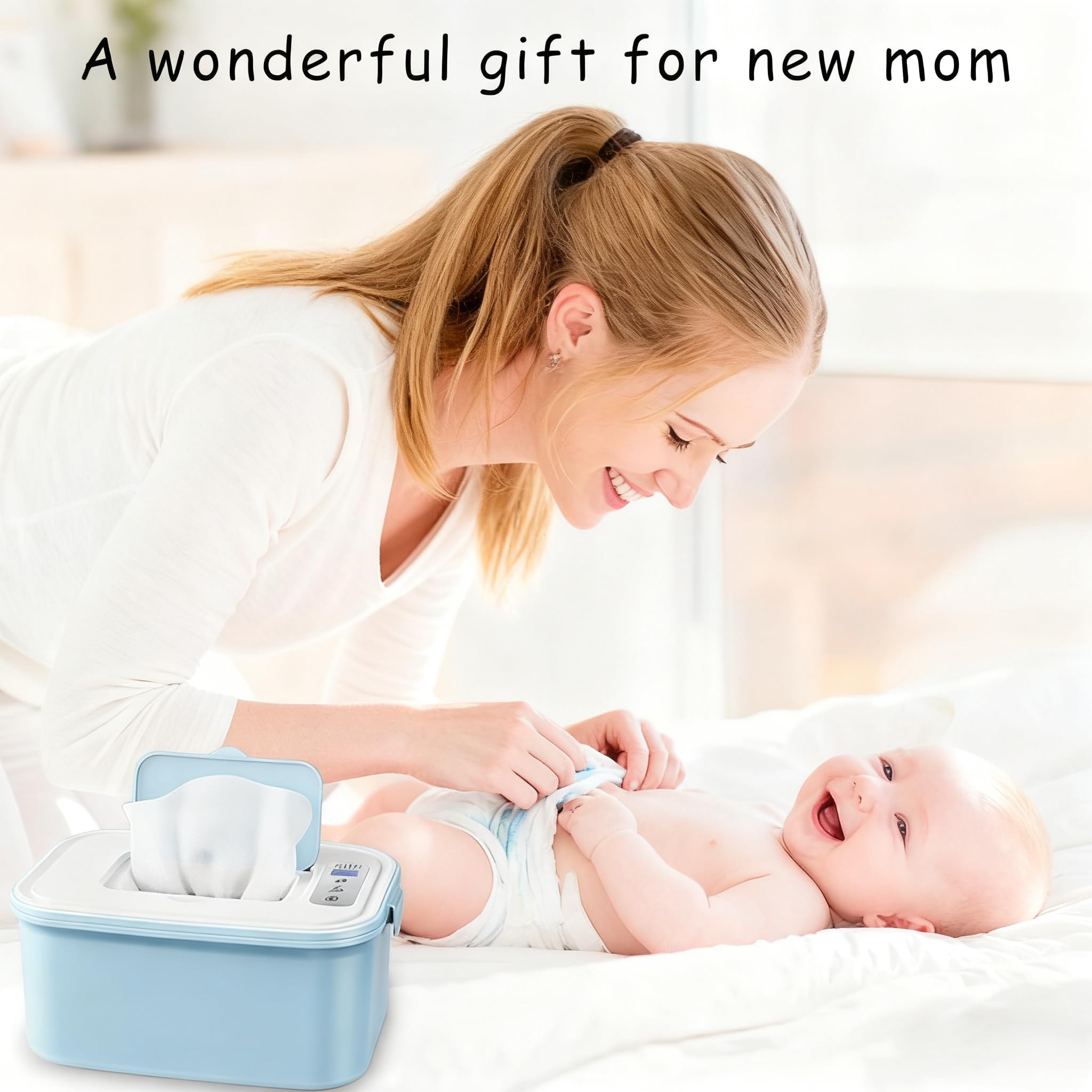 Elylina wipe warmer airtight lid seal preserves moisture and warmth.