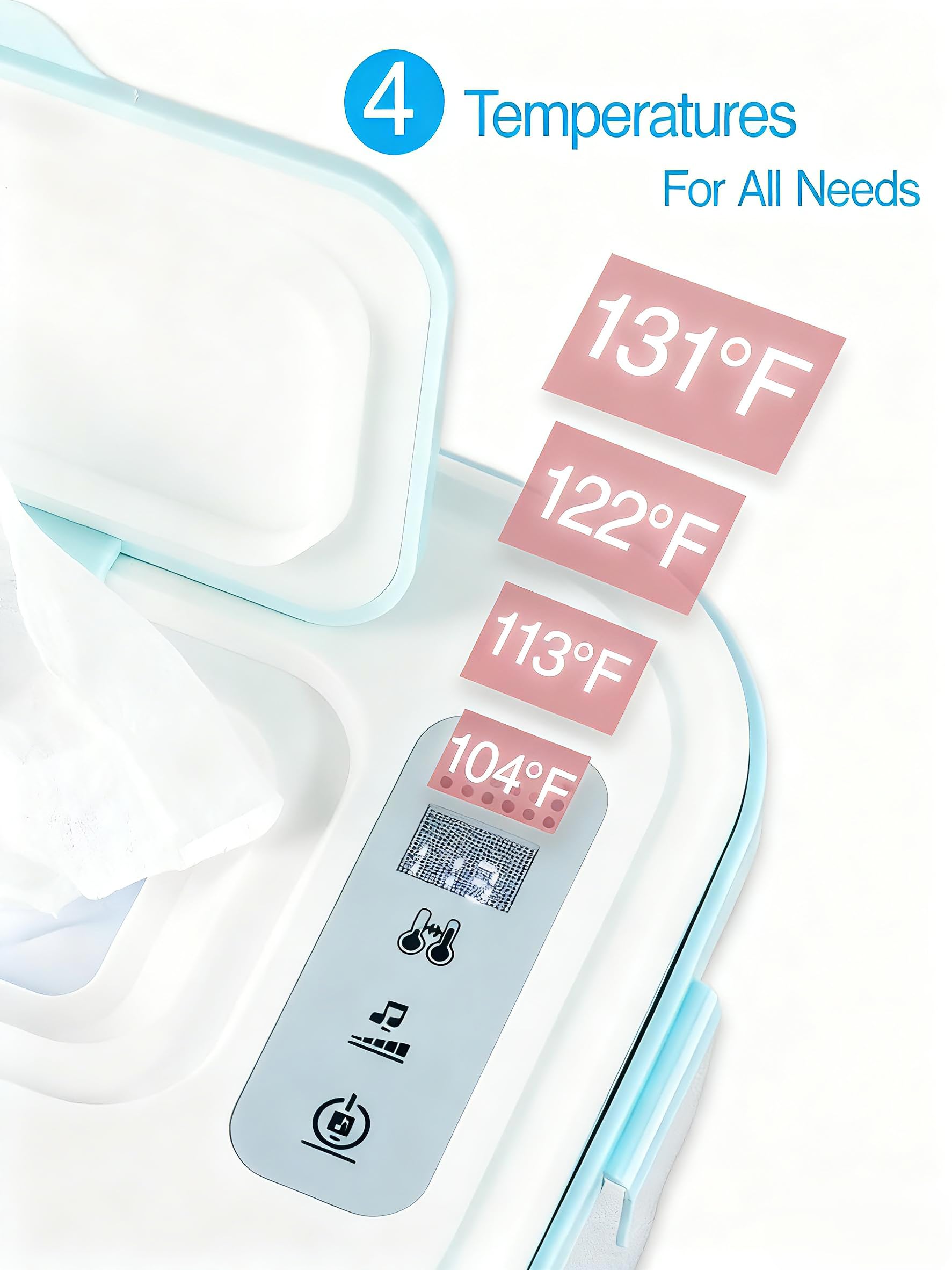 Elylina wipe warmer moisture lock seal keeps wipes soft and ready.