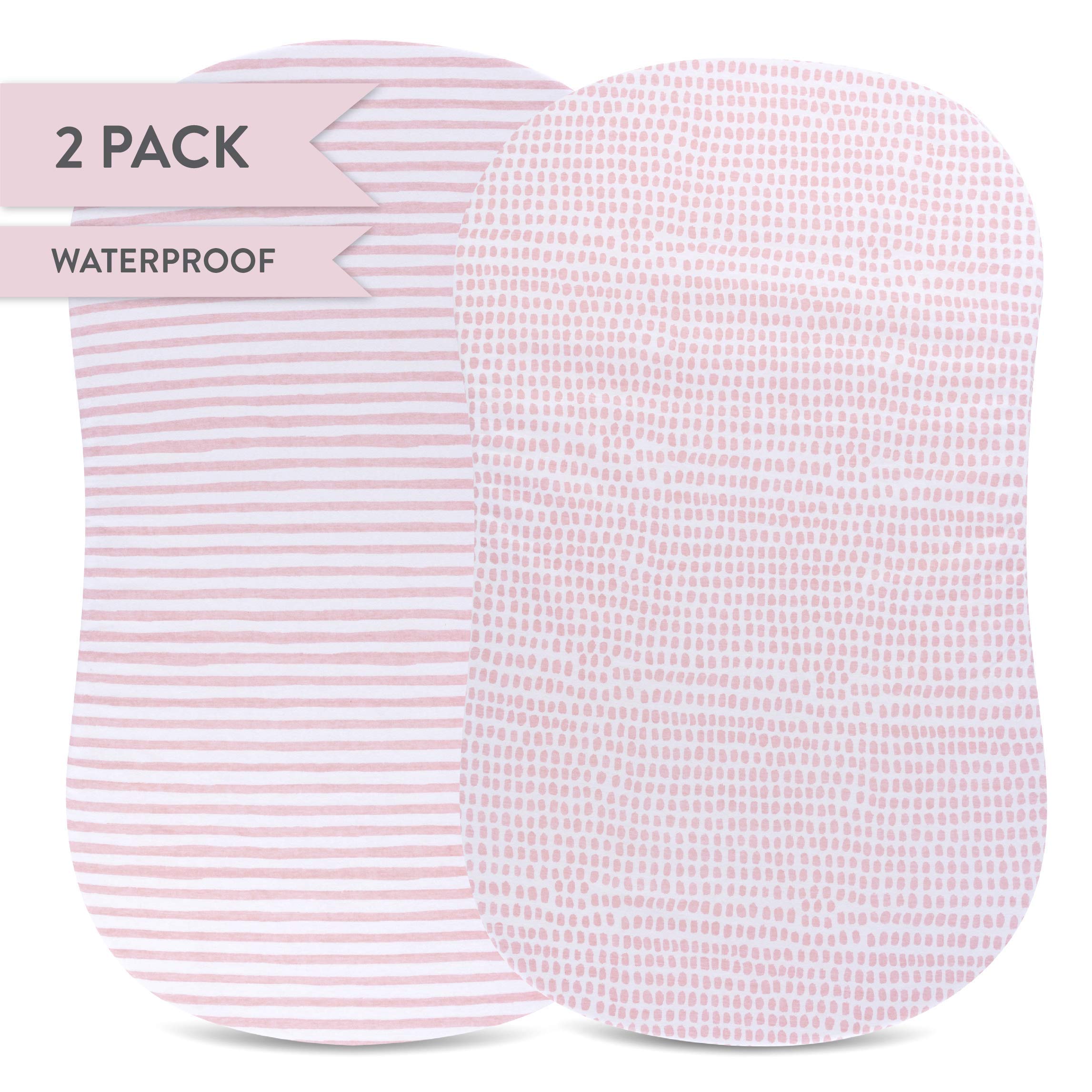 Ely's & Co bassinet sheet elastic-band fit demonstrates secure snug fit