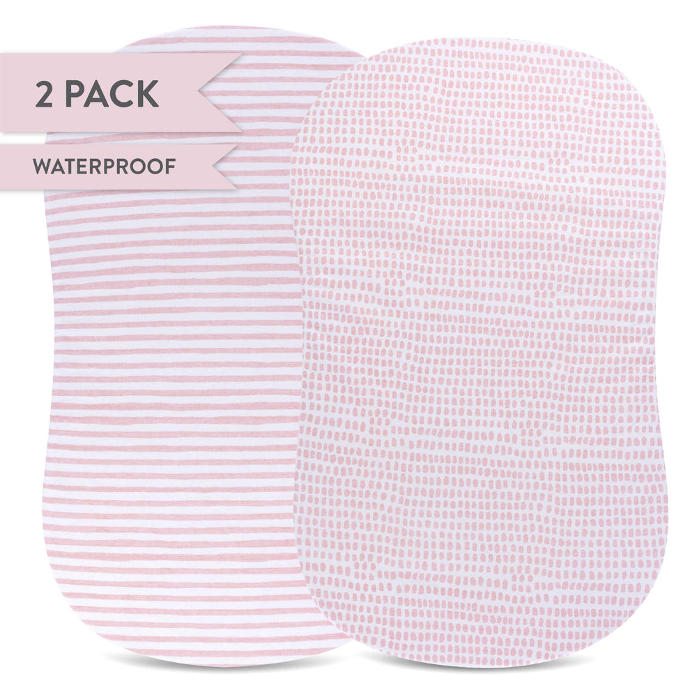 Ely's & Co bassinet sheet elastic-band fit demonstrates secure snug fit