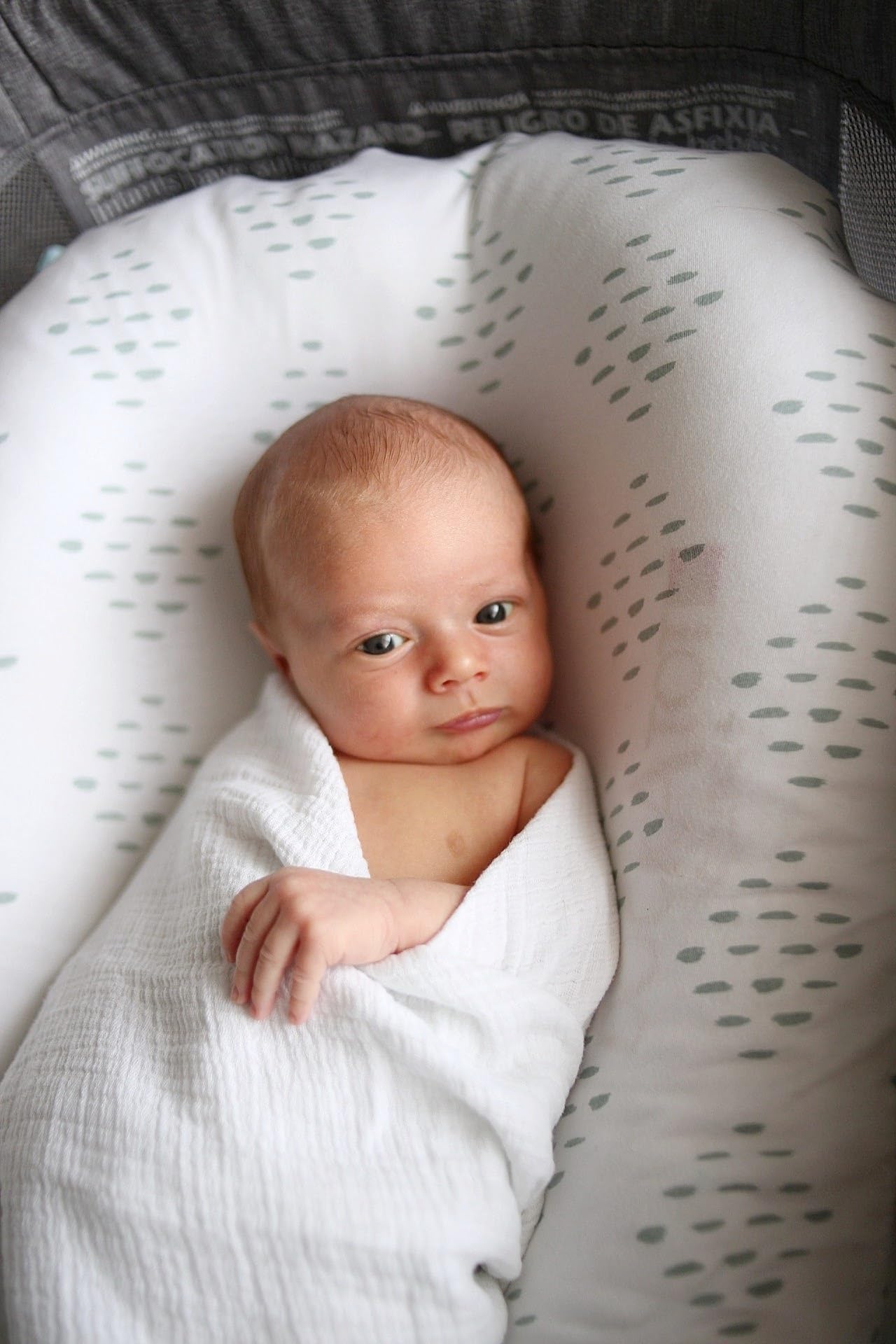 Ely's & Co Bassinet Sheets Sage Diamond baby-use scenario for cozy naps