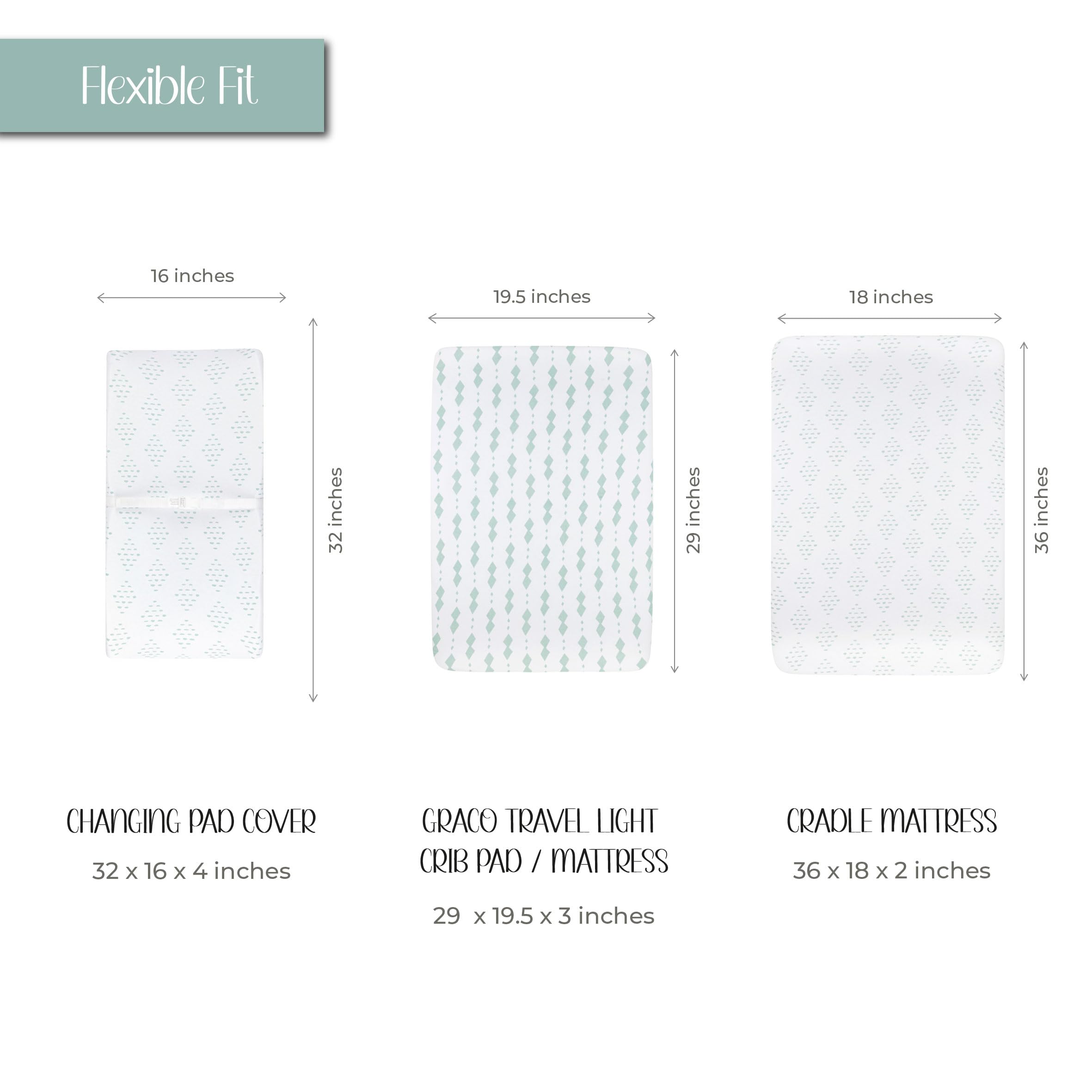 Ely's & Co Changing Pad Cover closeup highlights soft combed jersey knit for baby comfort