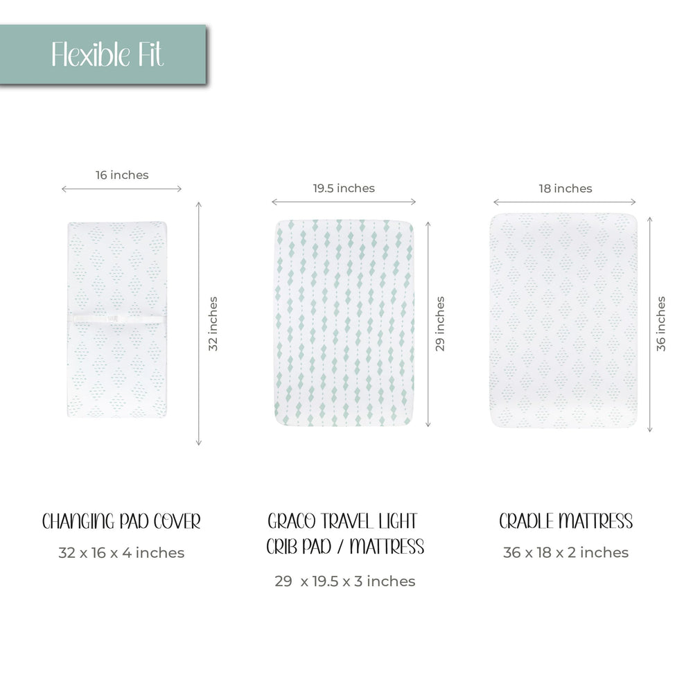 Ely's & Co Changing Pad Cover closeup highlights soft combed jersey knit for baby comfort