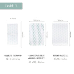 Ely's & Co Changing Pad Cover closeup highlights soft combed jersey knit for baby comfort