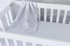 Ely's & Co 2-pack crib sheets showcase two coordinated prints for easy mix-and-match.