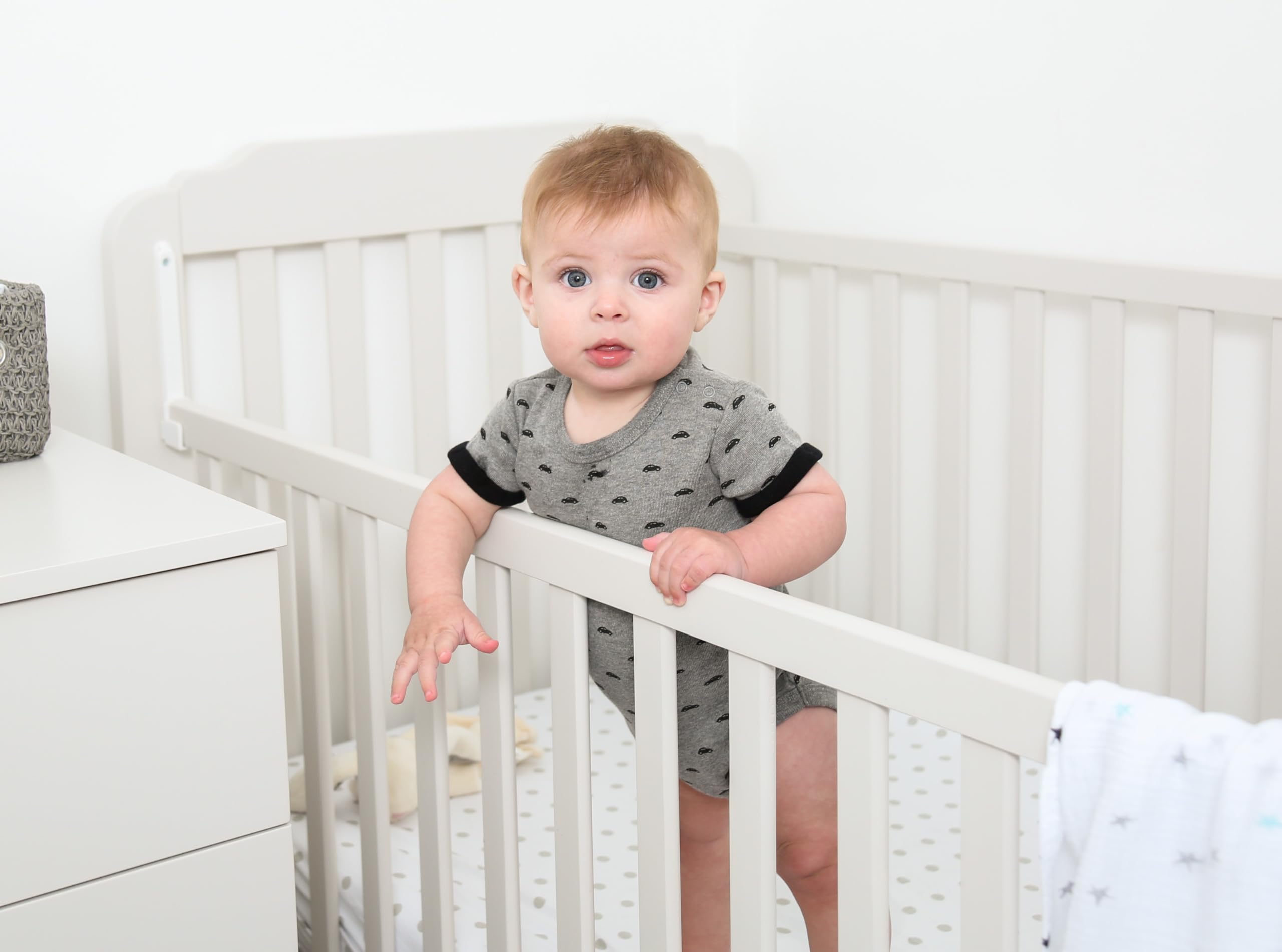 Ely's & Co crib sheets fit both crib and toddler bed mattresses for transition.