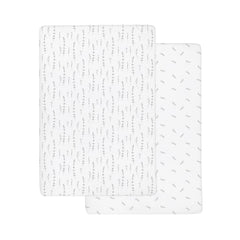 Ely's & Co crib sheets elastic band close-up demonstrating snug fit