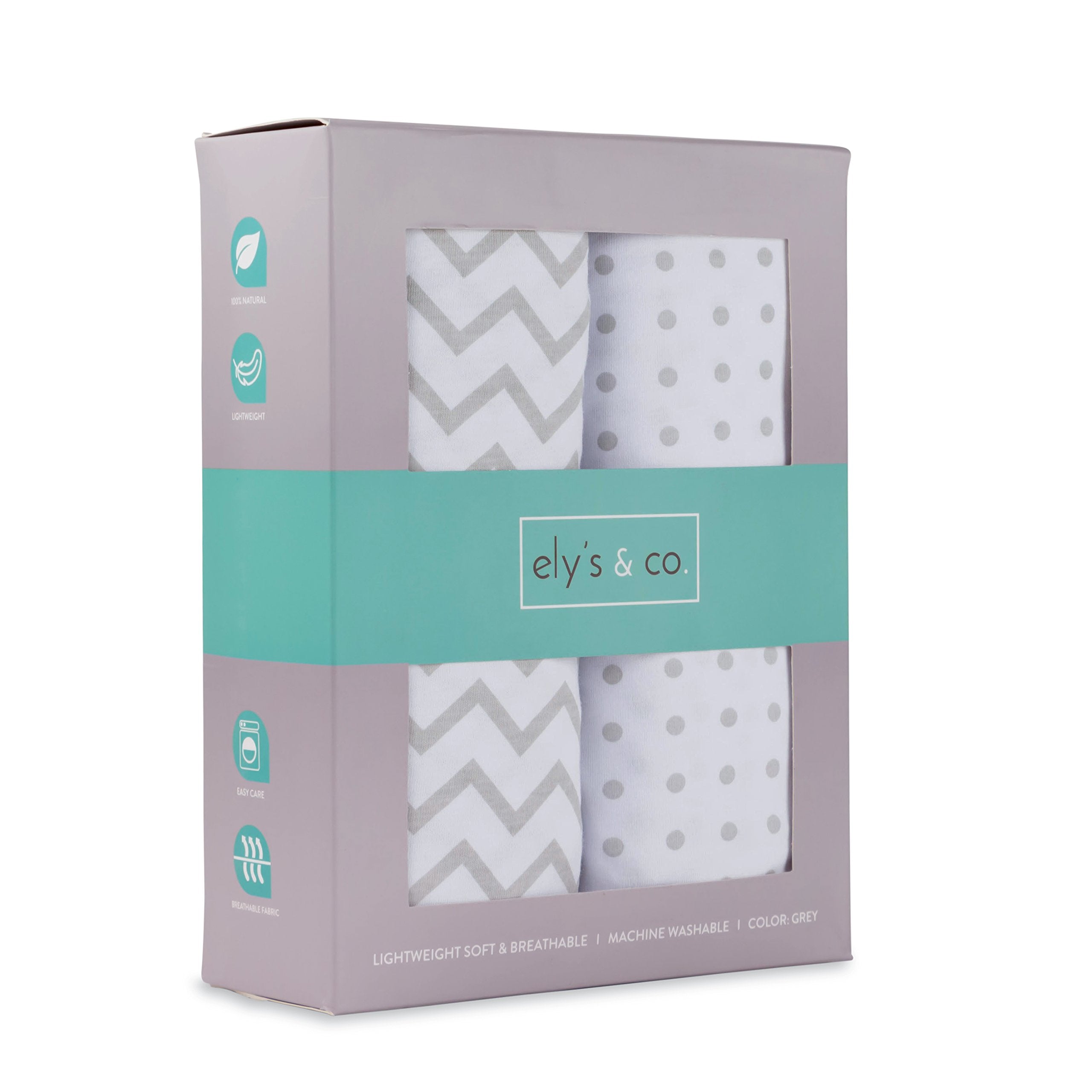 Ely's & Co fitted elastic-band sheets stay snug on standard crib mattresses.