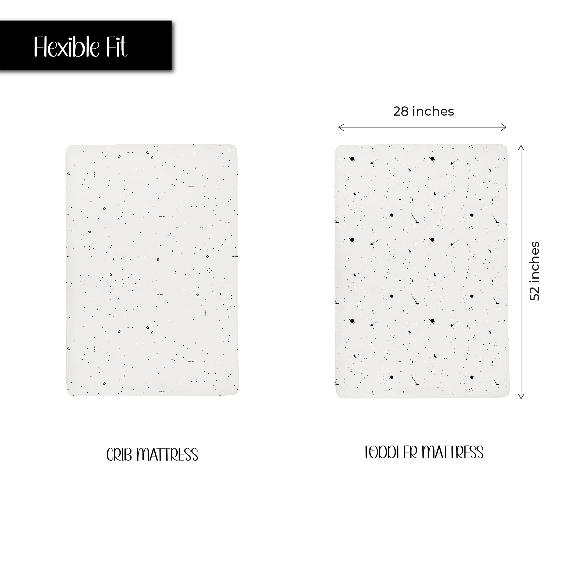 Ely's & Co. jersey cotton fabric provides breathable, gentle touch and fits 28x52 standard cribs.