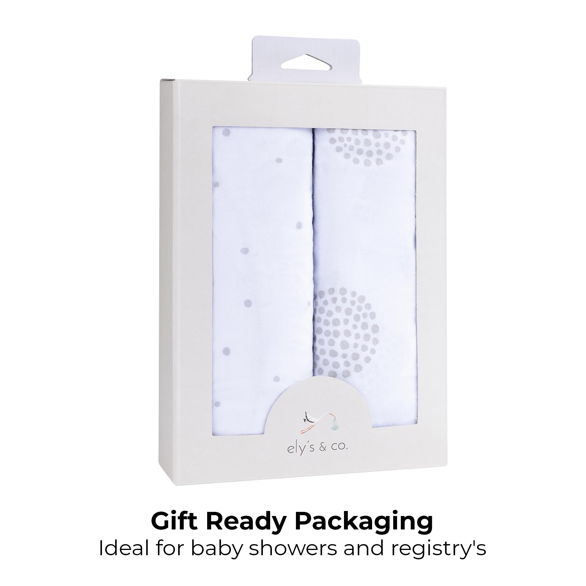 Ely's & Co Grey Dottie design on sleep surface for stylish nursery look