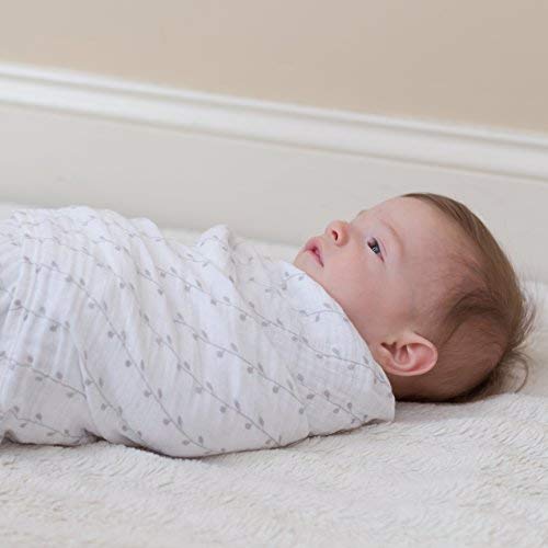 Ely's & Co grey design variant B swaddle close-up showcases unisex style.