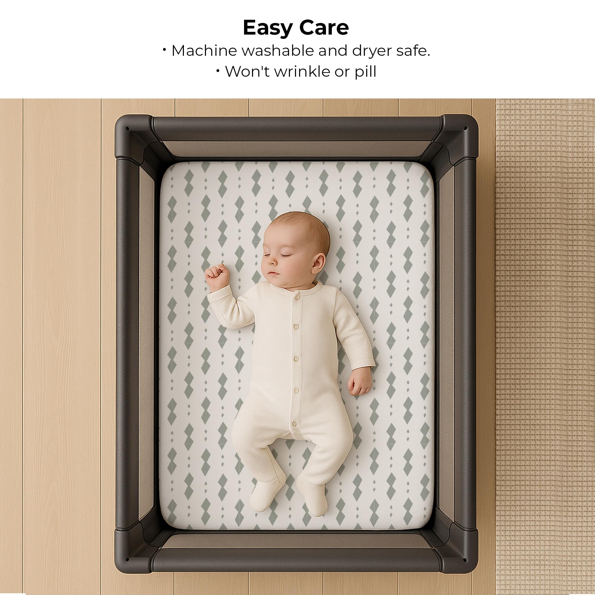 Ely's & Co. sheet is machine washable and dryer safe for easy care