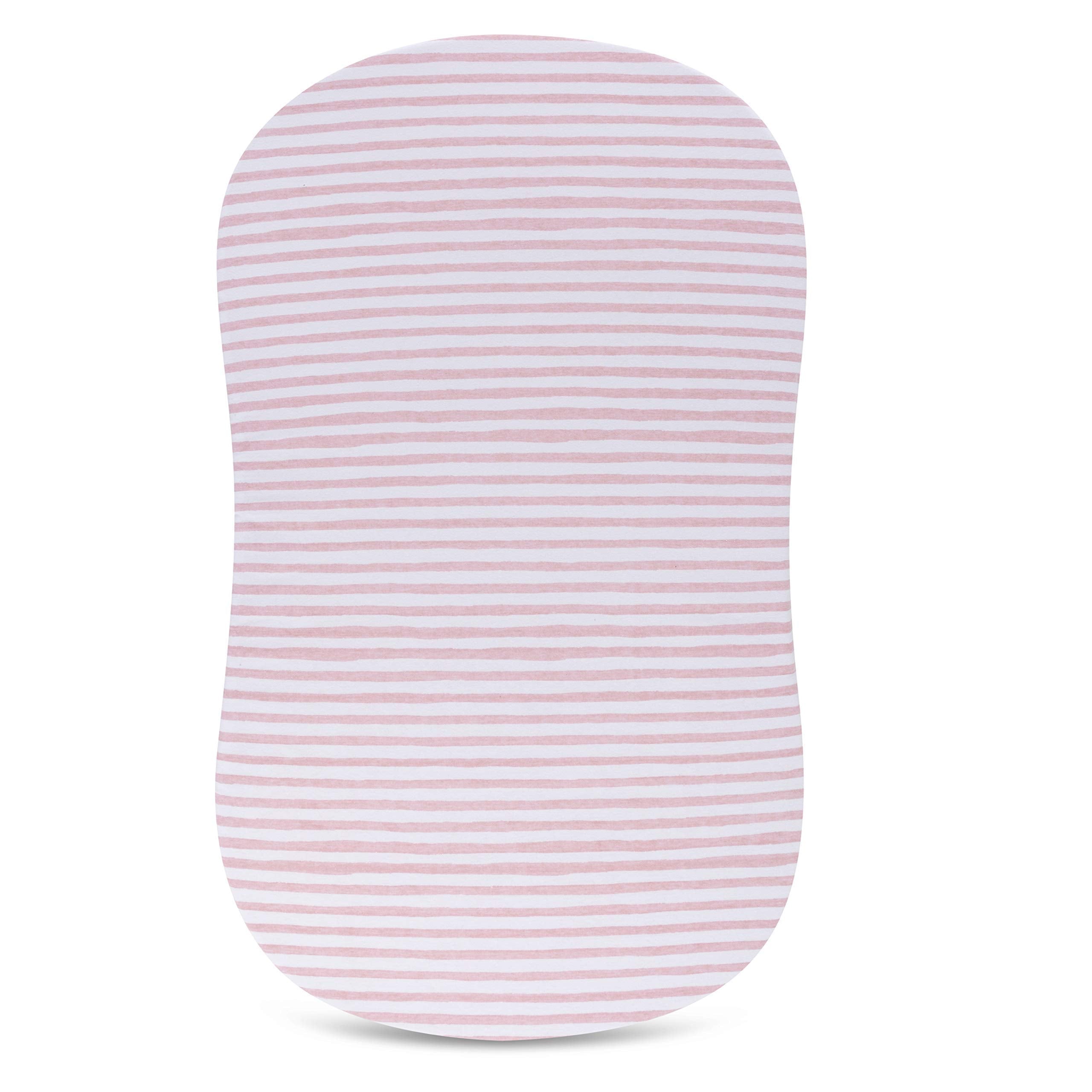 Soft jersey-knit cotton surface emphasized for a gentle baby sleep surface