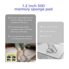 ELYZING 50x50 foam mat reinforced edges resist curling for stable baby playtime