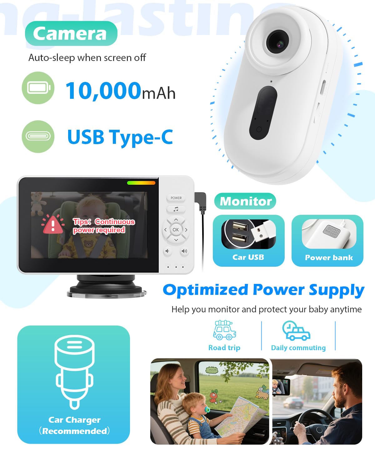 Elzeeo anti-glare monitor provides comfortable daytime viewing.
