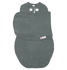 embé 2Way starter baby swaddle zip closure keeps baby snug and secure.