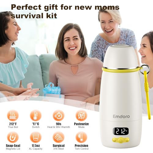 Emdoro bottle warmer-stainless-steel-interior image emphasizing odor-free, safe materials