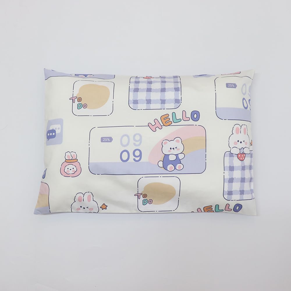 Emenpy purple pillowcase closeup highlights cozy cotton texture for restful baby sleep