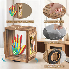 Emfogo magnetic 4x6 photo slots enable easy photo updates.