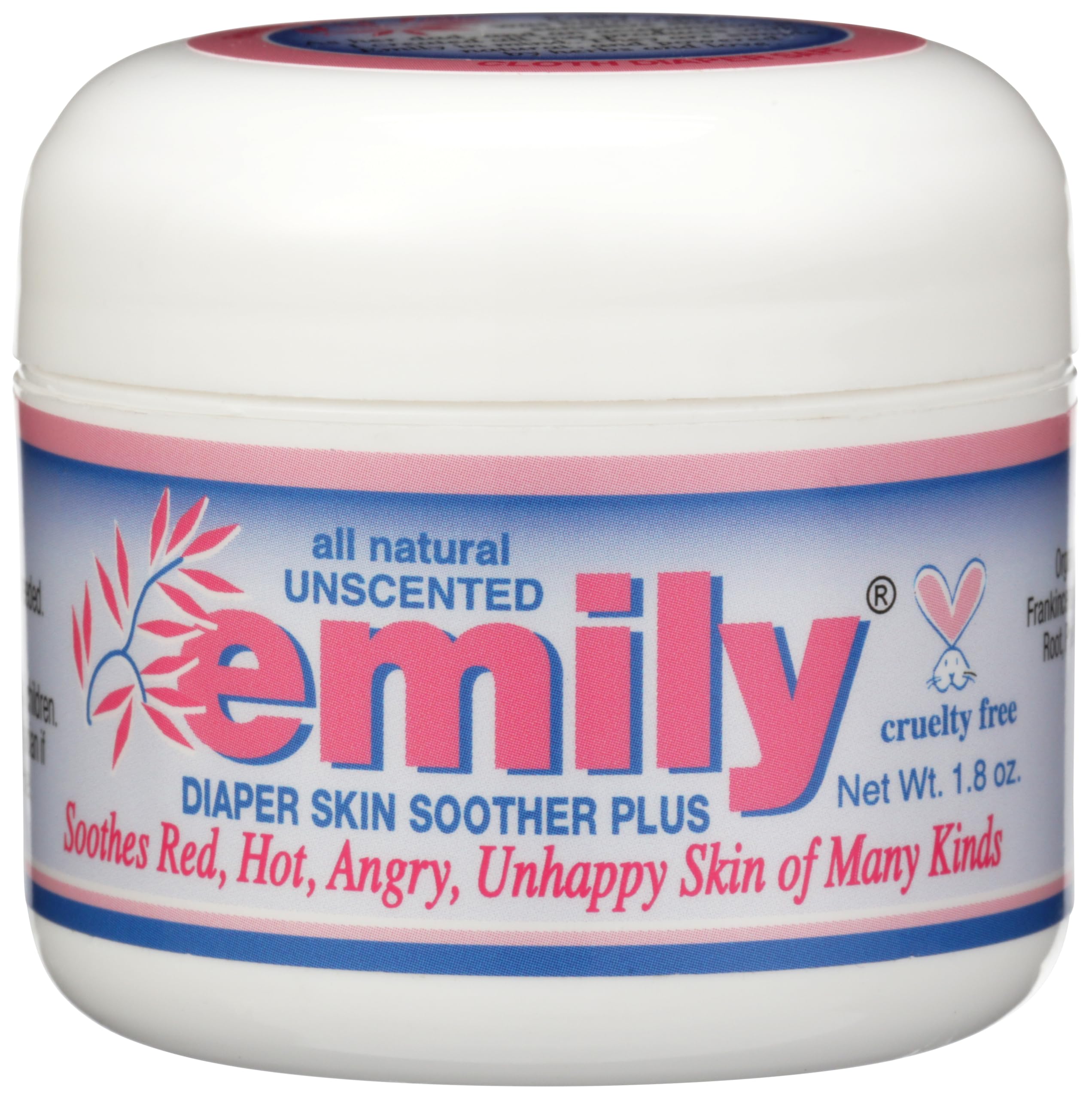 Emily Diaper Skin Soother Plus balm tube closeup showing gentle unscented relief