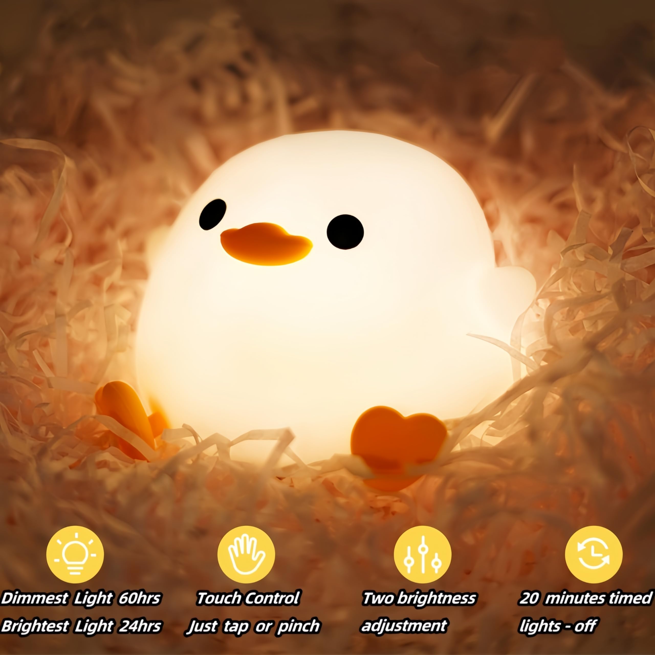 Emmanoth DoDo Duck Night Light adorable design makes a gift-worthy option.