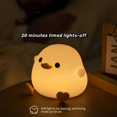 Emmanoth DoDo Duck Night Light features a 1200mAh rechargeable battery for long use.