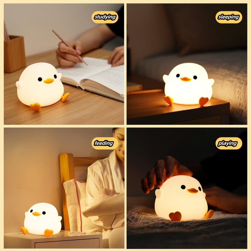 Emmanoth DoDo Duck Night Light soft silicone surface is easy to clean.