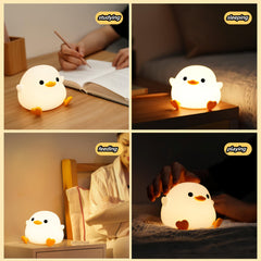 Emmanoth DoDo Duck Night Light soft silicone surface is easy to clean.