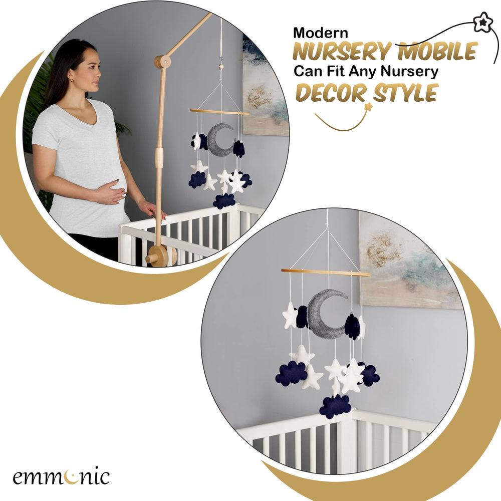EMMNNIC baby-mobile stars visuals offer soothing stimulation for settling.