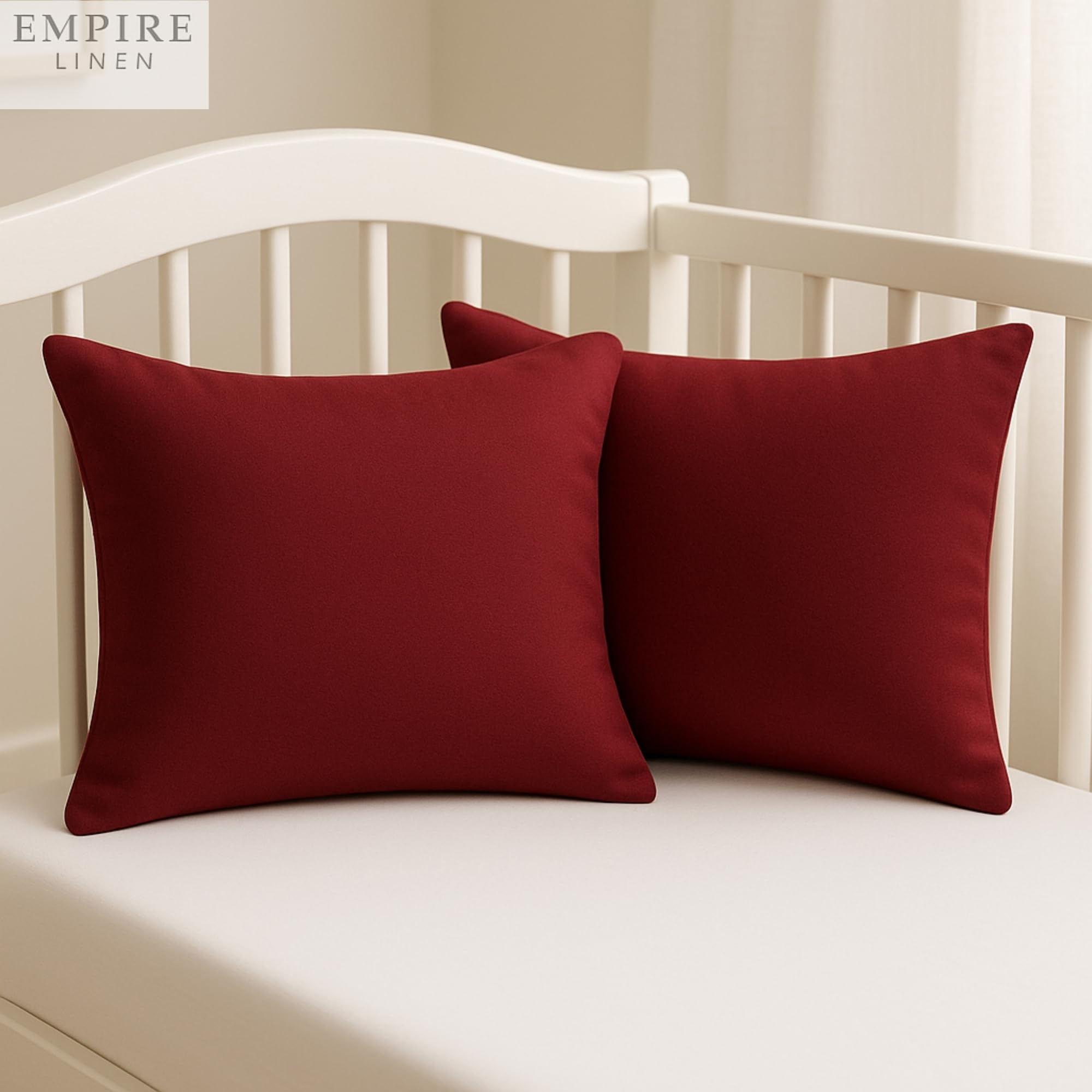 Empire Linens Toddler Pillowcase; 12x16 fit keeps pillows in place and supported.