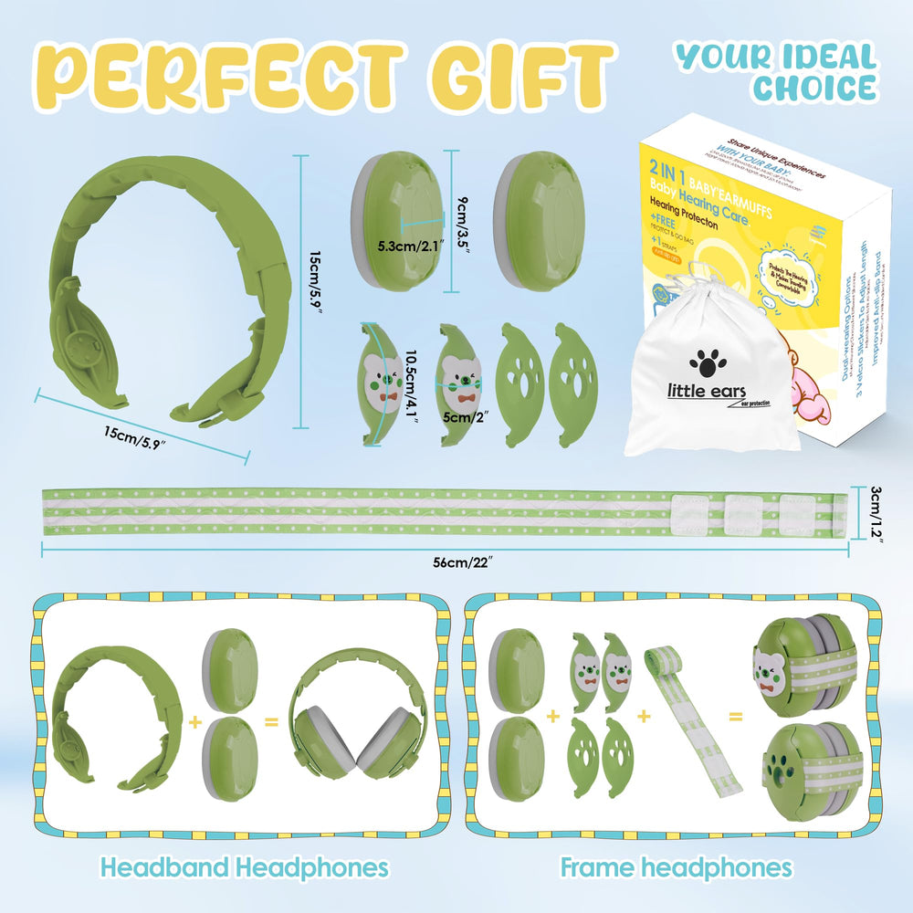 Empireway travel-friendly ear muffs fit in a diaper bag on the go.