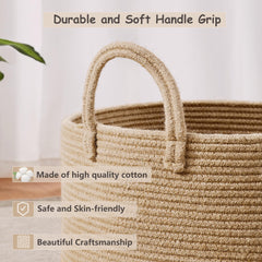 ENAORGAN blanket basket foldable design enables compact storage when not in use.