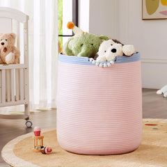 ENAORGAN boho nursery decor pink hamper complements modern girl’s room