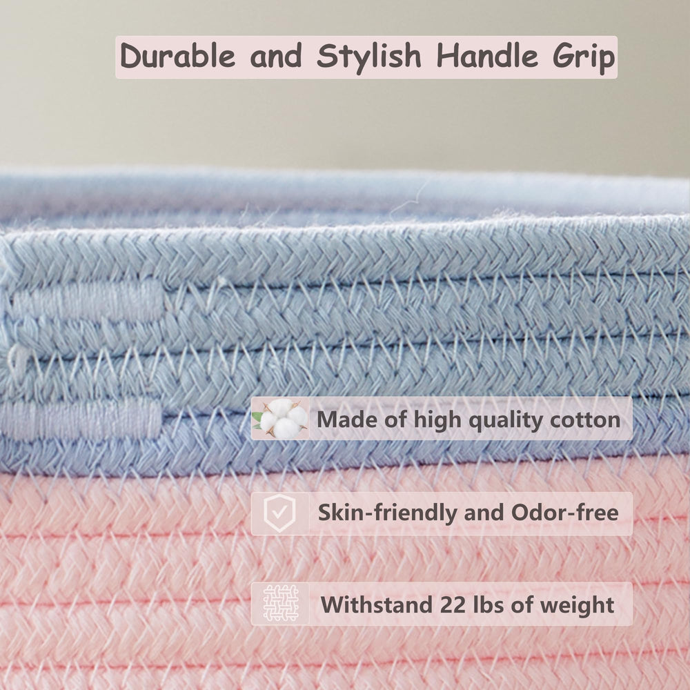 ENAORGAN round hamper with easy-to-grip handles for portable use