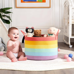 enaorgan rainbow basket folded design ready for compact storage and easy stowaway