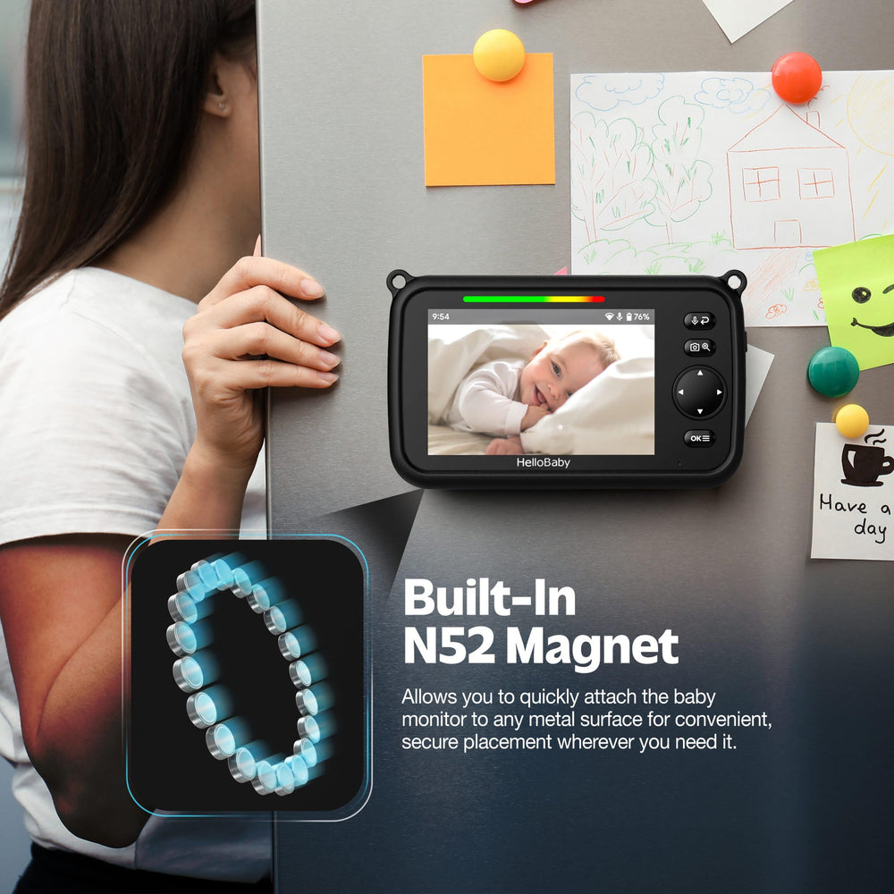 ENCASED HelloBaby monitor case kickstand access keeps the screen upright for quick viewing