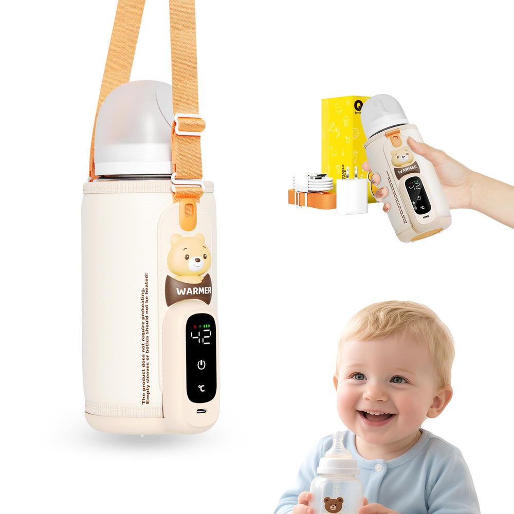 EnergyMAMI bear-design travel warmer keeps milk warm on the go.