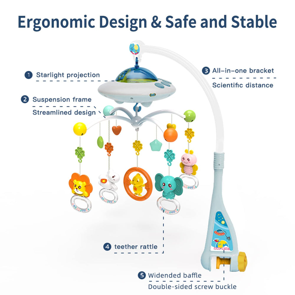 eners durable baffle and screw buckle prevent slipping for crib safety.