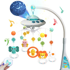 eners baby crib mobile with remote music for soothing bedtime routines.