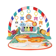 eners baby gym arch-bridge supports tummy time and reach for rattles
