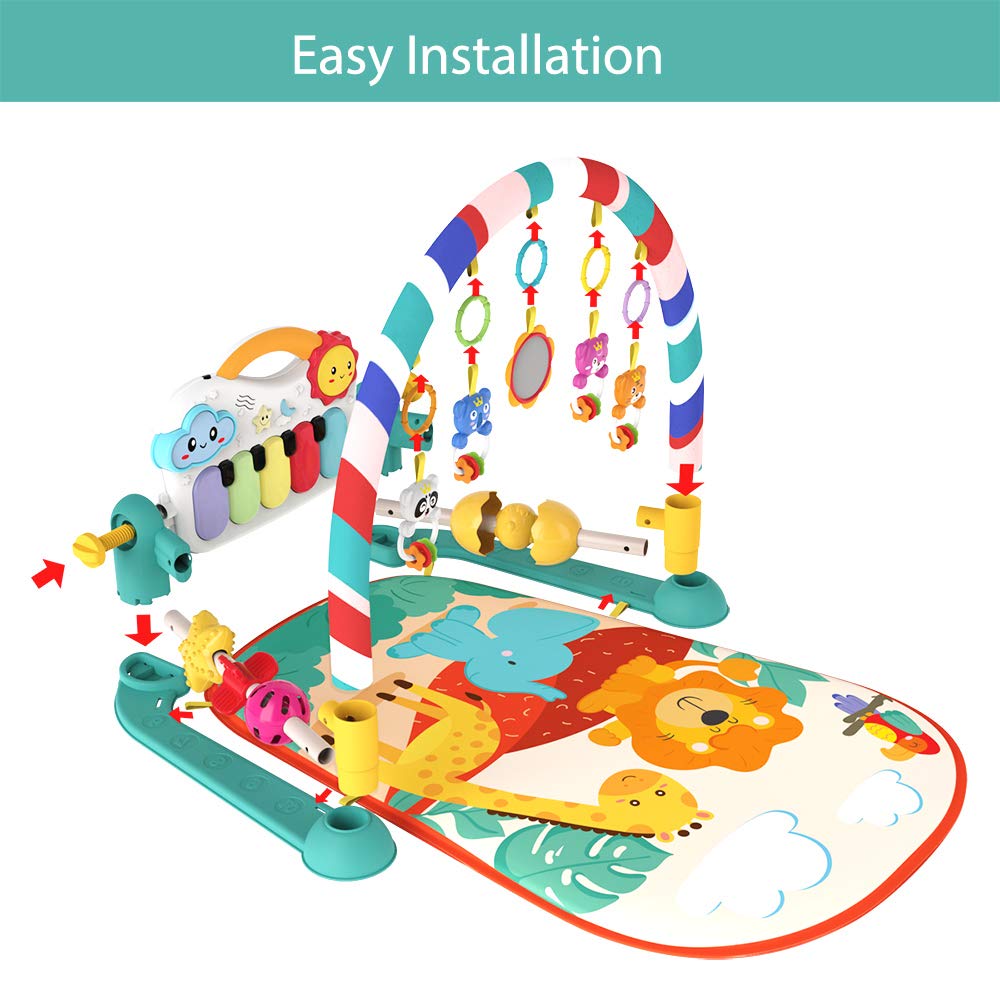 eners baby gym safety-fabric uses skin-friendly materials for comfortable play