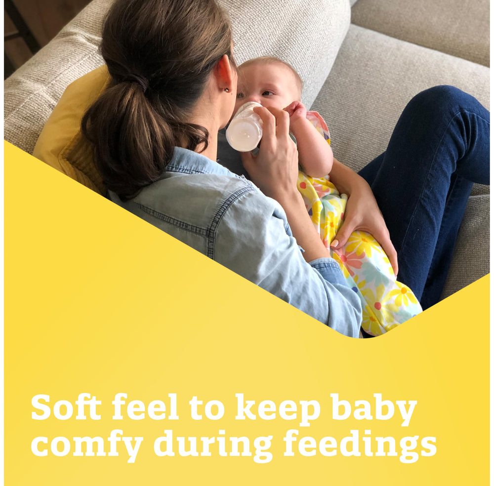 Enfamil Cross Cut Nipples fit most bottles with standard openings.