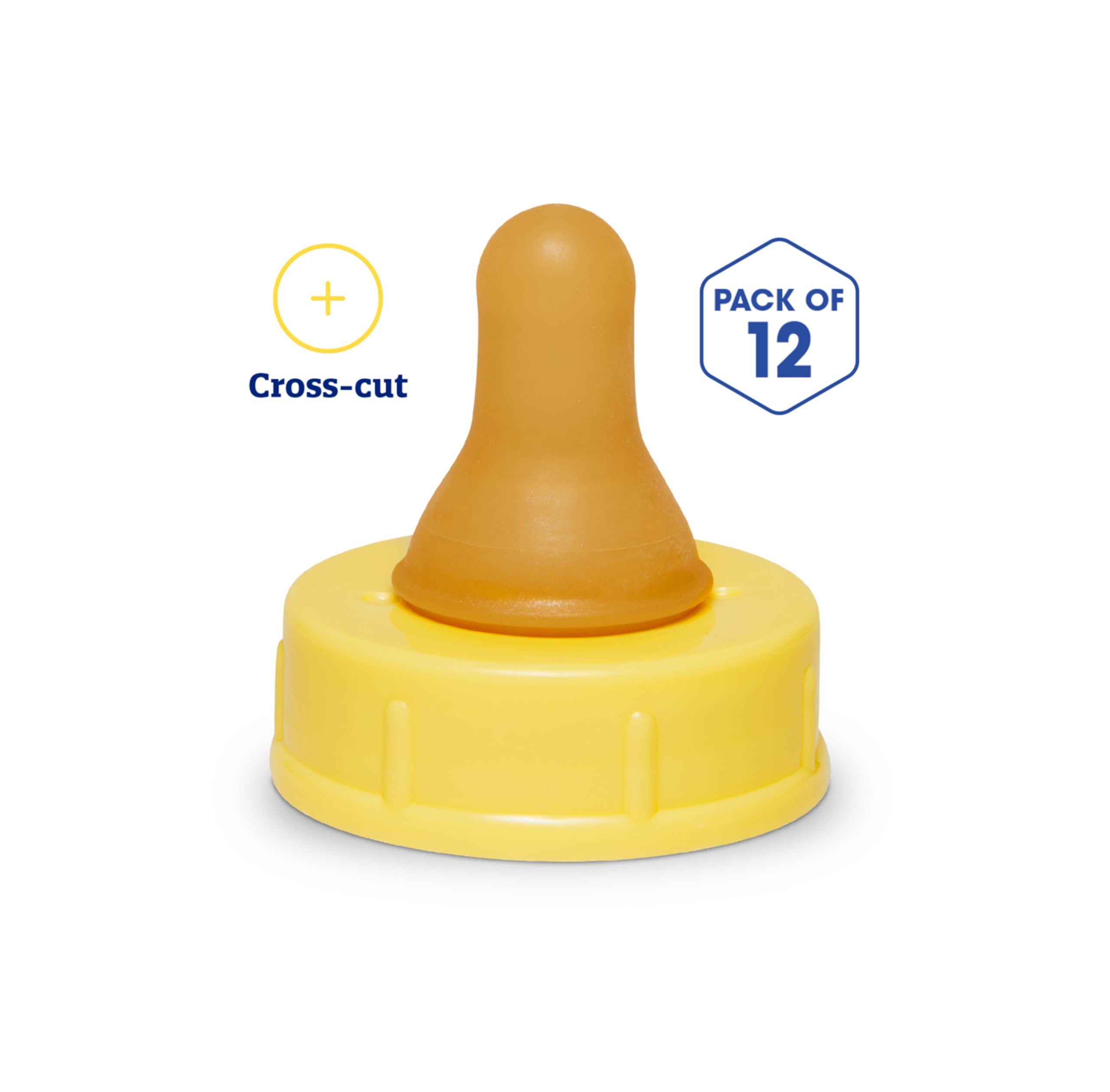 Enfamil Cross Cut Nipples vented design promotes airflow during feeds.