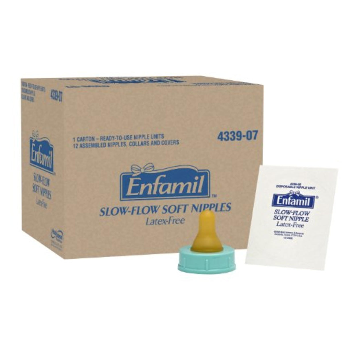 Enfamil Slow Flow Nipples are individually wrapped for convenient on-the-go feeding.