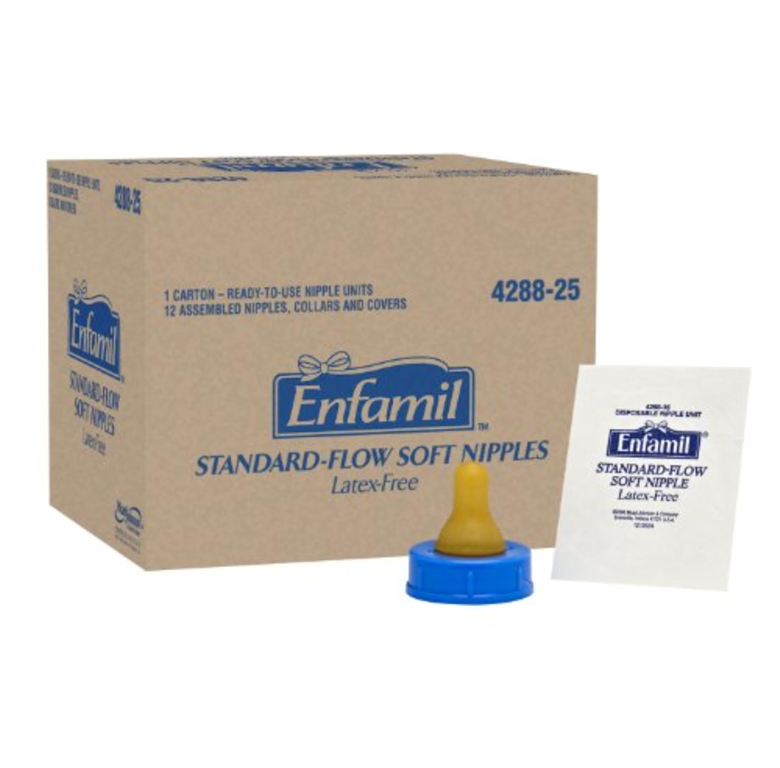 Enfamil standard flow nipple packaged ready-to-use for convenient feeding on the go