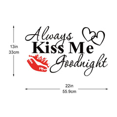 english-love-proverbs-wall-sticker-bedroom-decor on smooth surface with matte black vinyl finish.