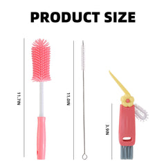 Engorgio 3Pack straw-cleaner brush clears insides of long straws