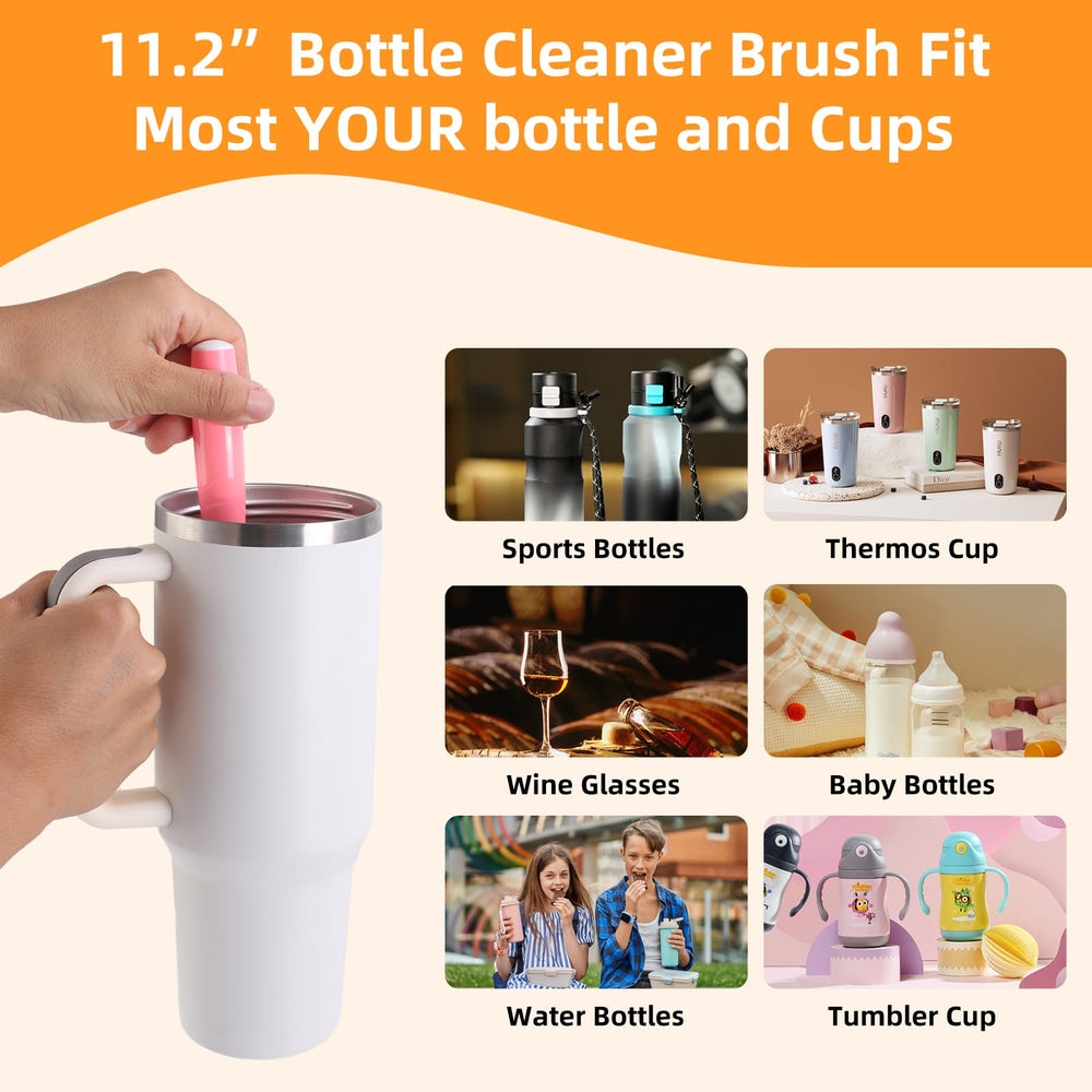 Engorgio 3Pack travel mug brush for on the go cleaning