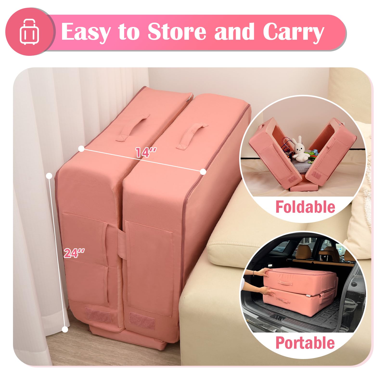 ENITYA Toddler Travel Bed removable cover is machine washable
