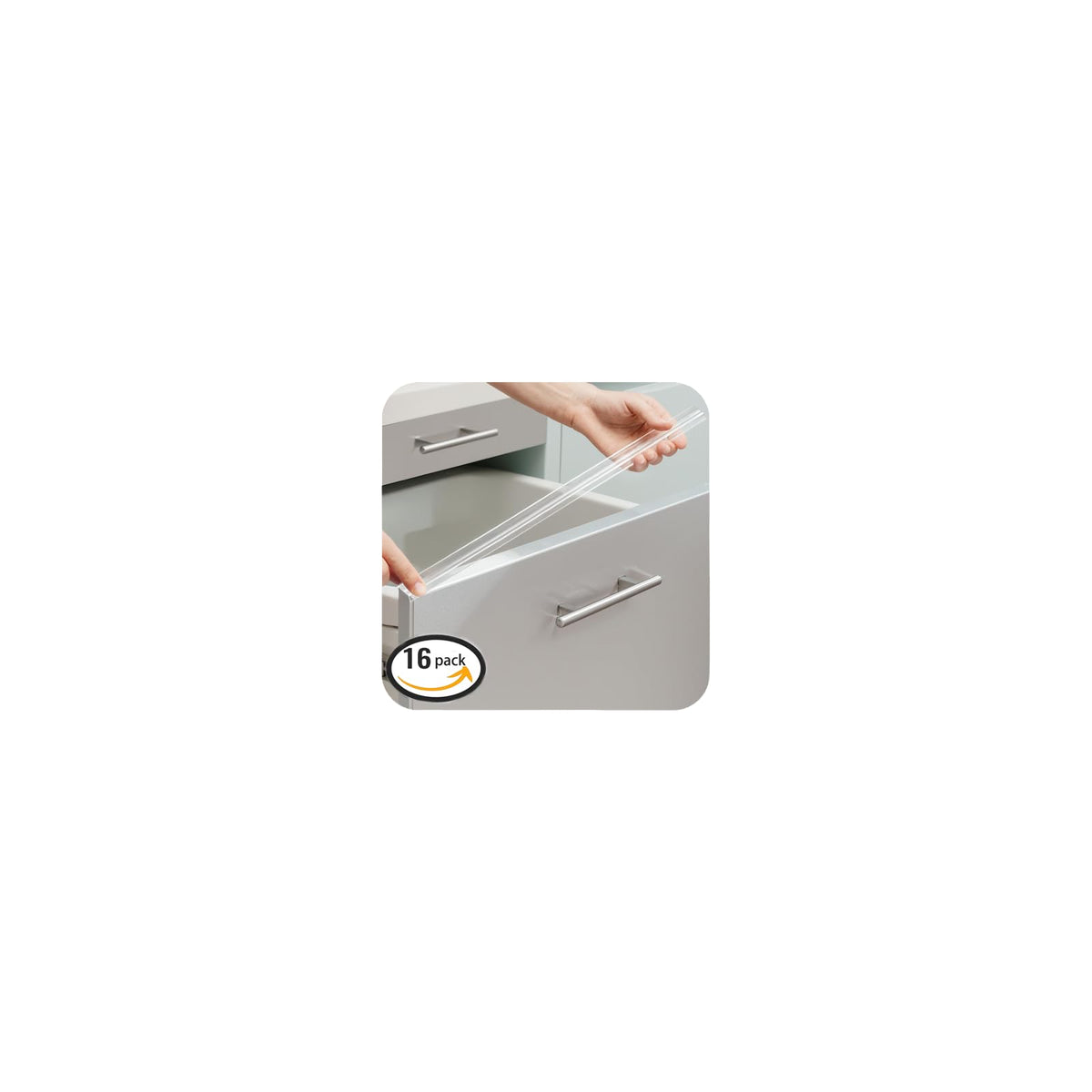 Enjaya cabinet door protector with slim profile offers near-invisible wear protection.